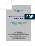 Paul Lafargue, Le Détérminisme Économique de Karl Marx