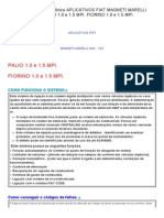 Sistema de Injeção Eletrônica Fiat Magneti Marelli Iaw - 1g7 Palio 1.0 e 1.5 Mpi. Fiorino 1.0 e 1.5 Mpi