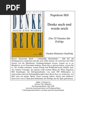 napoleon hill denke nach und werde reich pdf
