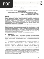 A atuação do Estado no Disciplinamento da juventude
