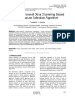 High Dimensional Data Clustering Based On Feature Selection Algorithm