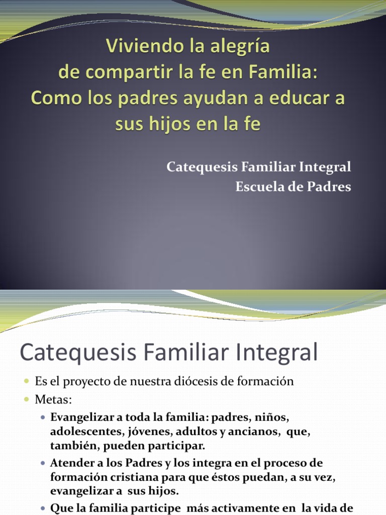 Educación Familiar en la Fe Cristiana | PDF | Amor | Familia