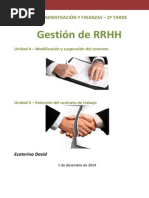 RRHH - Contrato de trabajo - Modificación, extinción 