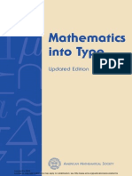 Mathematics Into Type