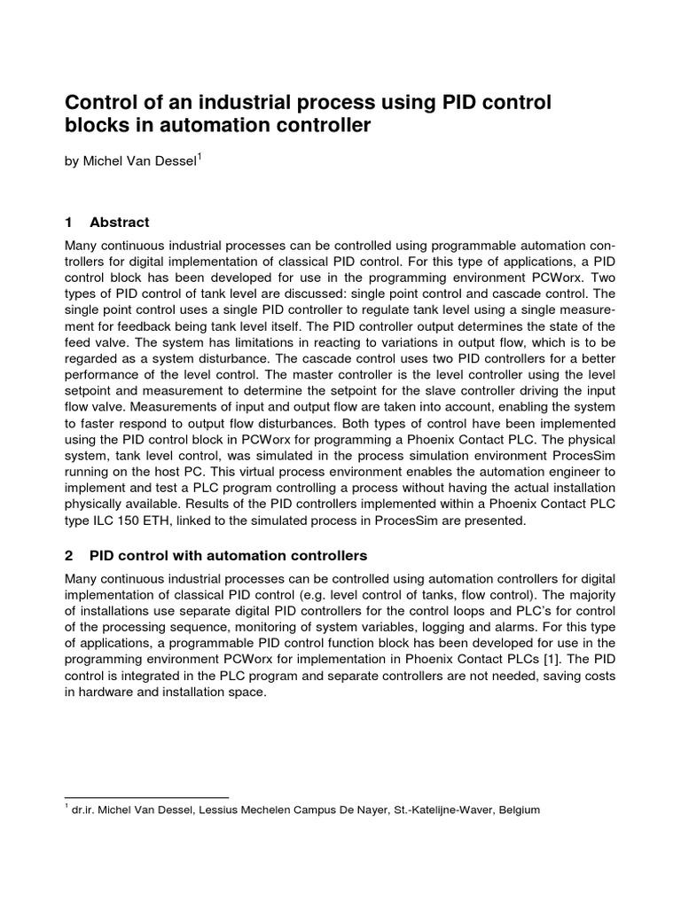 PID Control in Industrial Automation | PDF | Programmable Logic ...
