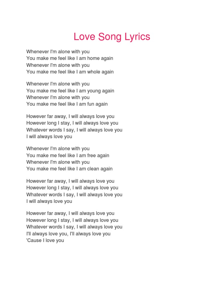Adele Love Song Lyrics Pdf