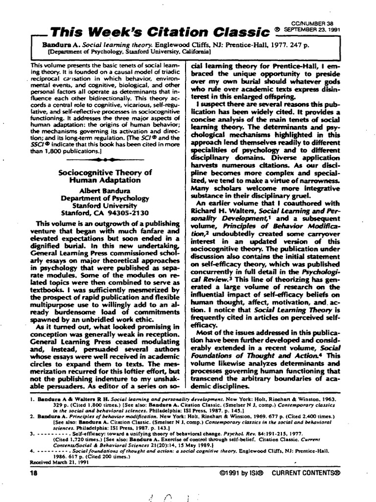 Social learning theory lecture notes image