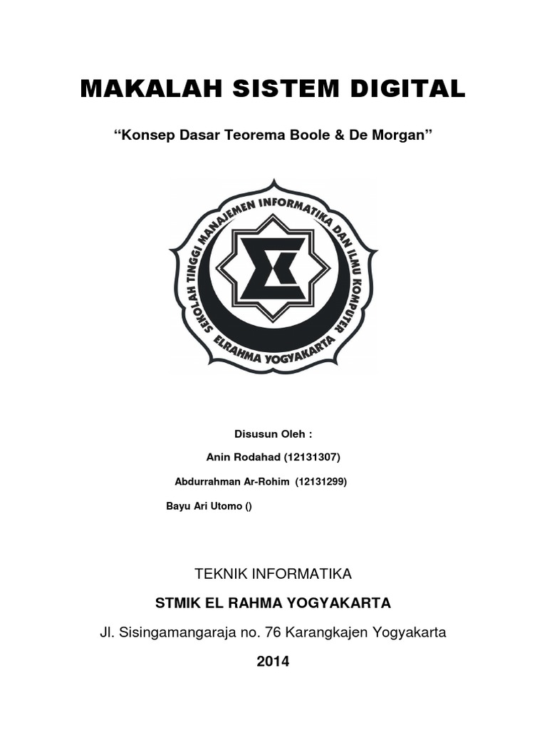 Teorema Boole dan De Morgan dalam Sistem Digital | PDF