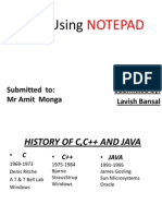 Notepad Using Java