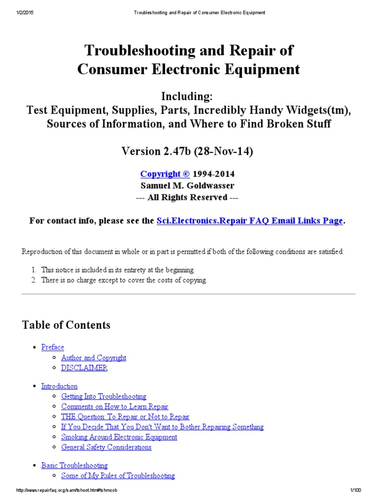 Troubleshooting and Repair of Consumer Electronic Equipment.pdf