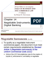 Negotiable Instruments and Digital Banking: Powerpoint Slides To Accompany