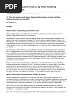 The Ultimate Guide to Destroy GRE Reading Comprehension by CrunchPrep