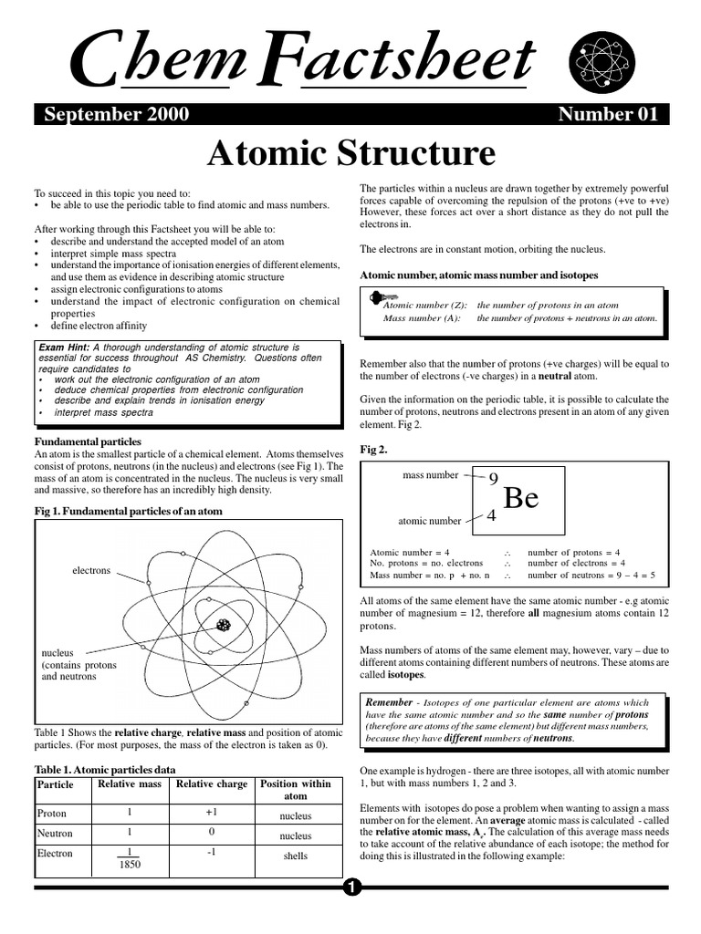 research paper on atomic structure