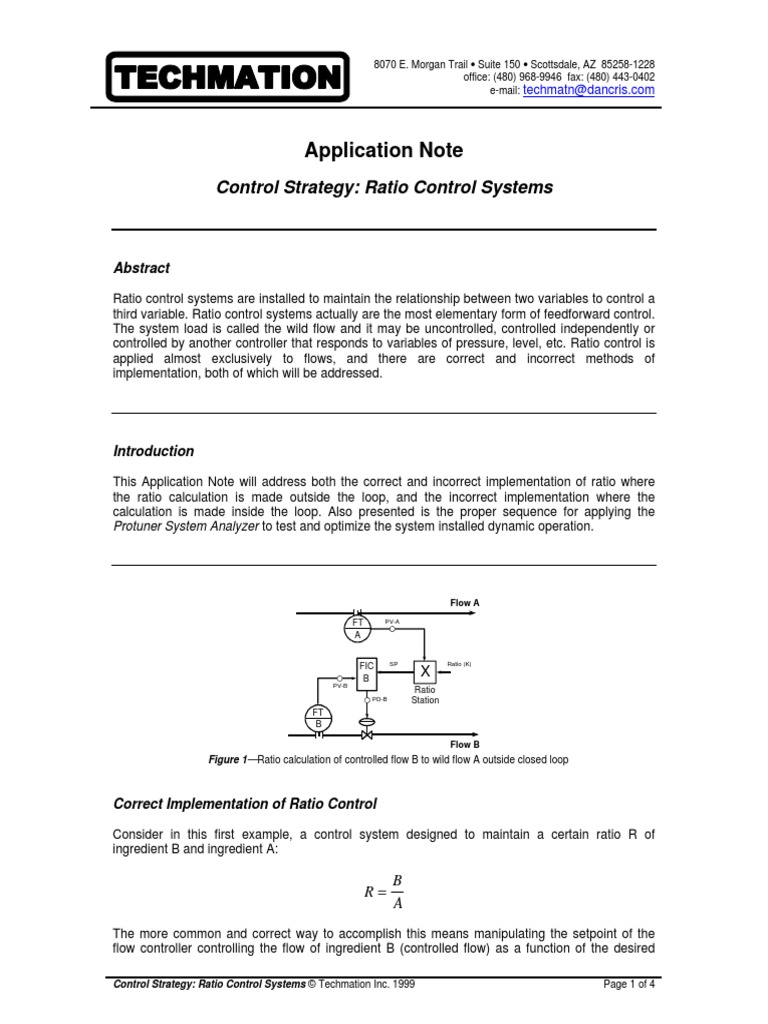 Ratio Controller | PDF
