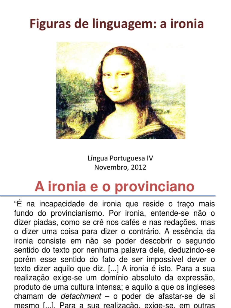 Ironia | PDF | Ironia | Definição