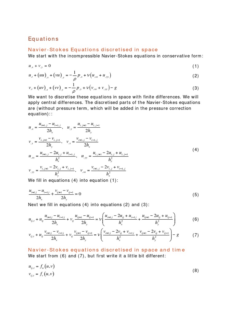 Discretization Space Time | PDF | Navier–Stokes Equations ...