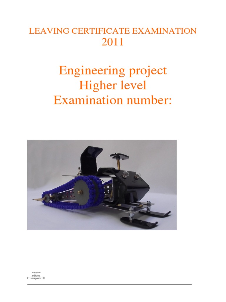 Leaving Cert Engineering Portfolio: Snowmobile | PDF | Transmission ...
