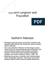 Isotherm Langmuir and Freundlich