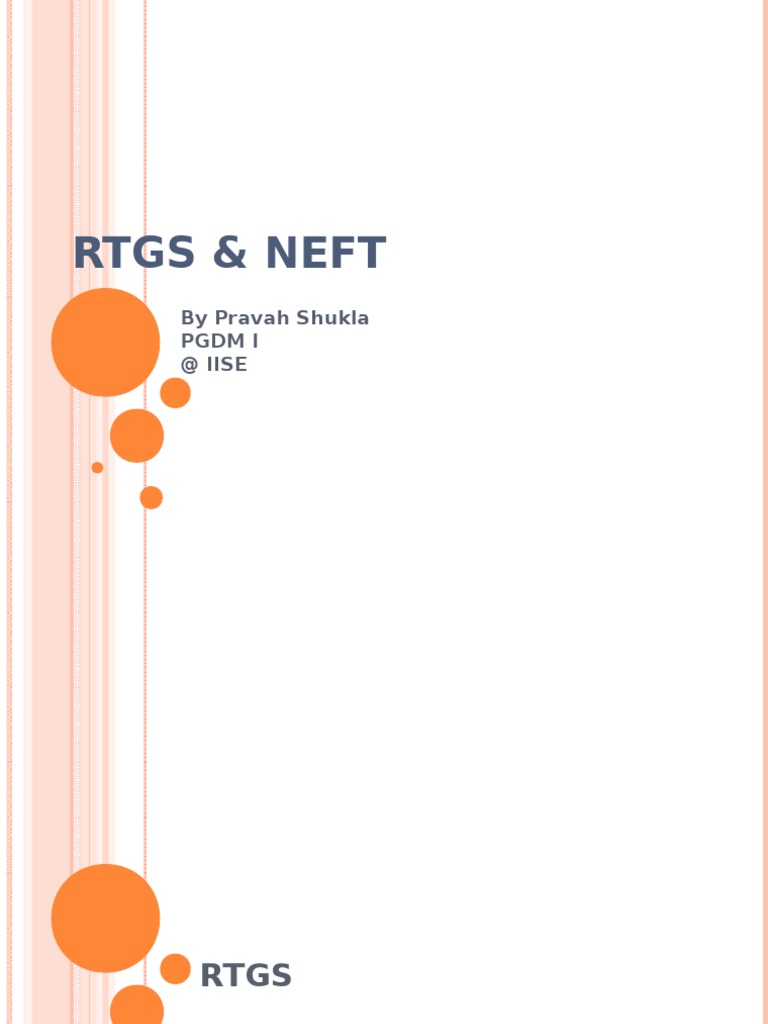 RTGS and NEFT: Key Features Explained | PDF | Reserve Bank Of India ...