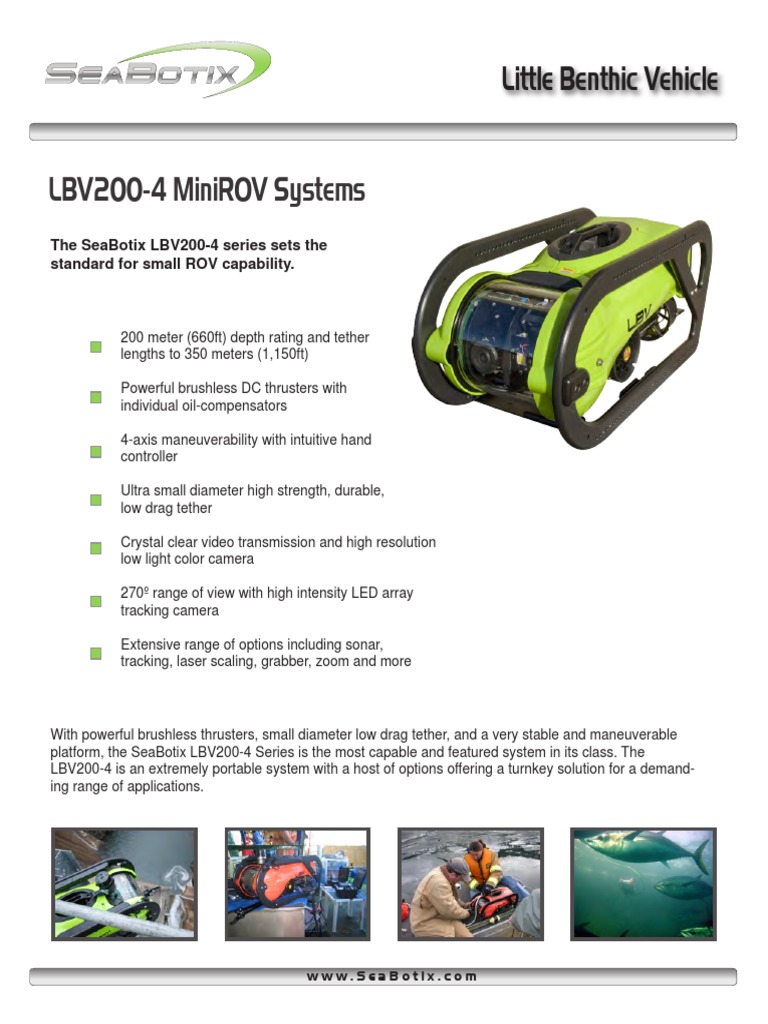 SeaBotix LBV200-4 | PDF | Camera | Manufactured Goods