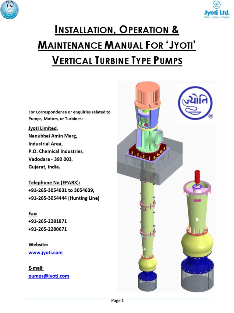Let Us Install Jyoti VT Pumps, PDF, Pump