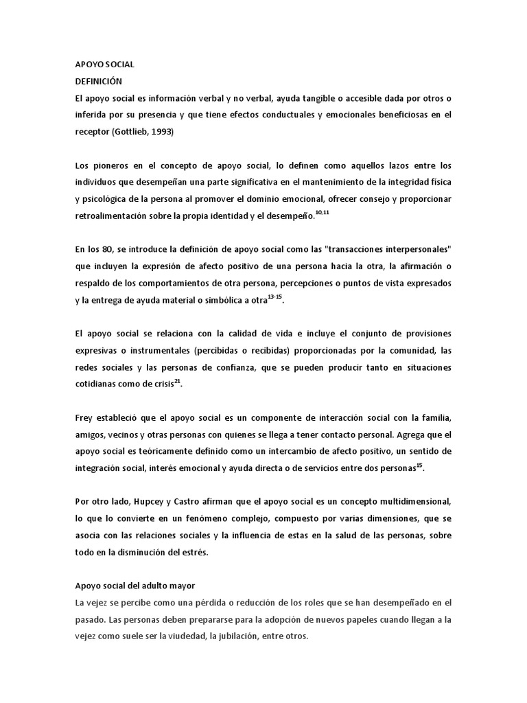 Apoyo Social en Adultos Mayores: Claves y Beneficios | PDF | Vejez ...