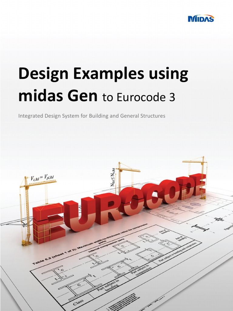 Midas Gen Design Examples for Eurocode 3 | PDF | Bending | Buckling