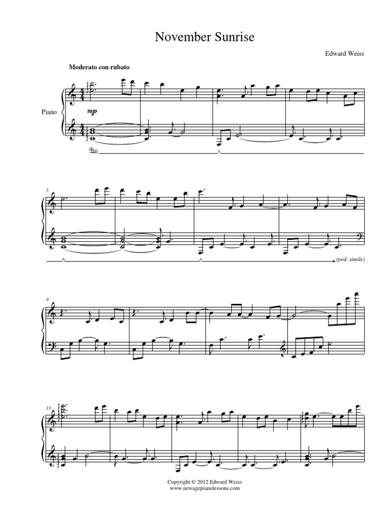 November Rain Sheet Music