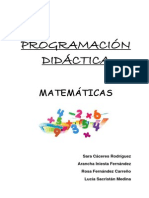 Programación Didáctica Matemáticas