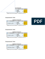 Nonparametric Tests T-Test Analysis