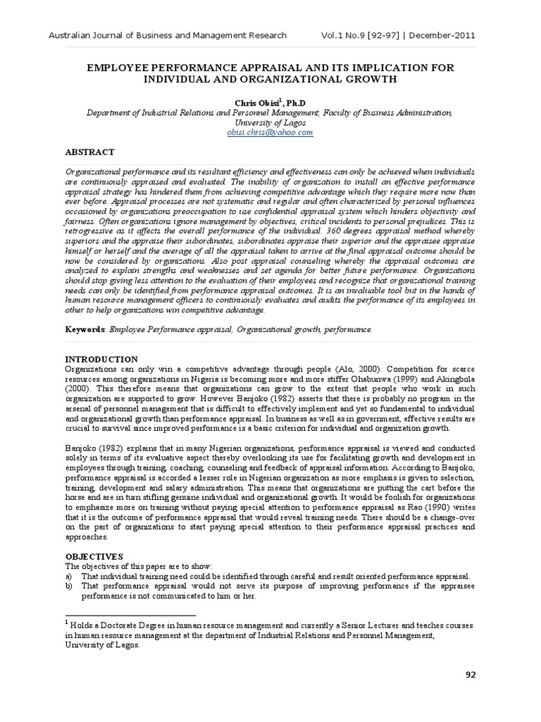 Employee Performance Appraisal Insights | PDF | Performance Appraisal ...