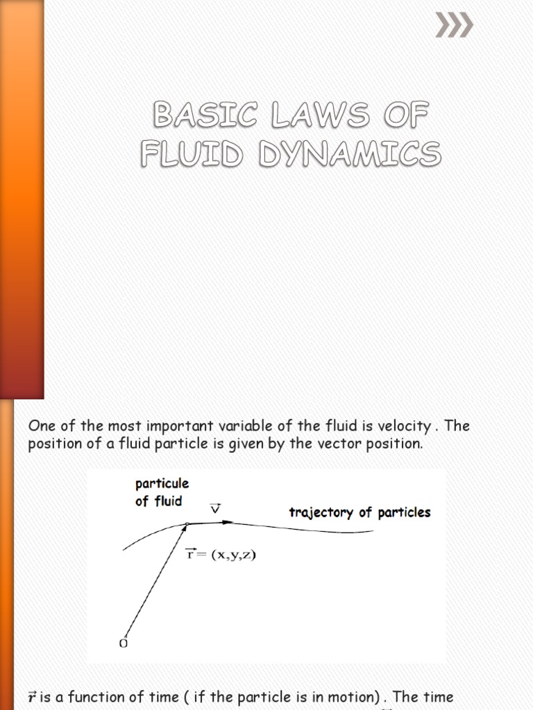 Basic Laws of Fluid Dynamics PDF Momentum Fluid Dynamics