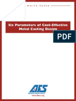 AFS Six Parameters to Cost Effective Metal Casting Design