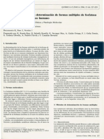 Recomendaciones para La Determinacion de Formas Multiples de Fosfatasa Alcalina en Suero Sanguineo Humano