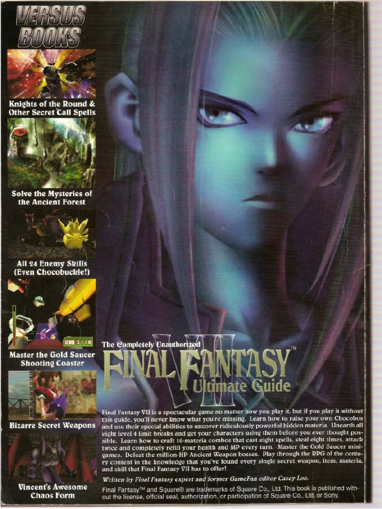 Final Fantasy VII - Versus Books Ultimate Guide PDF, PDF, Final Fantasy