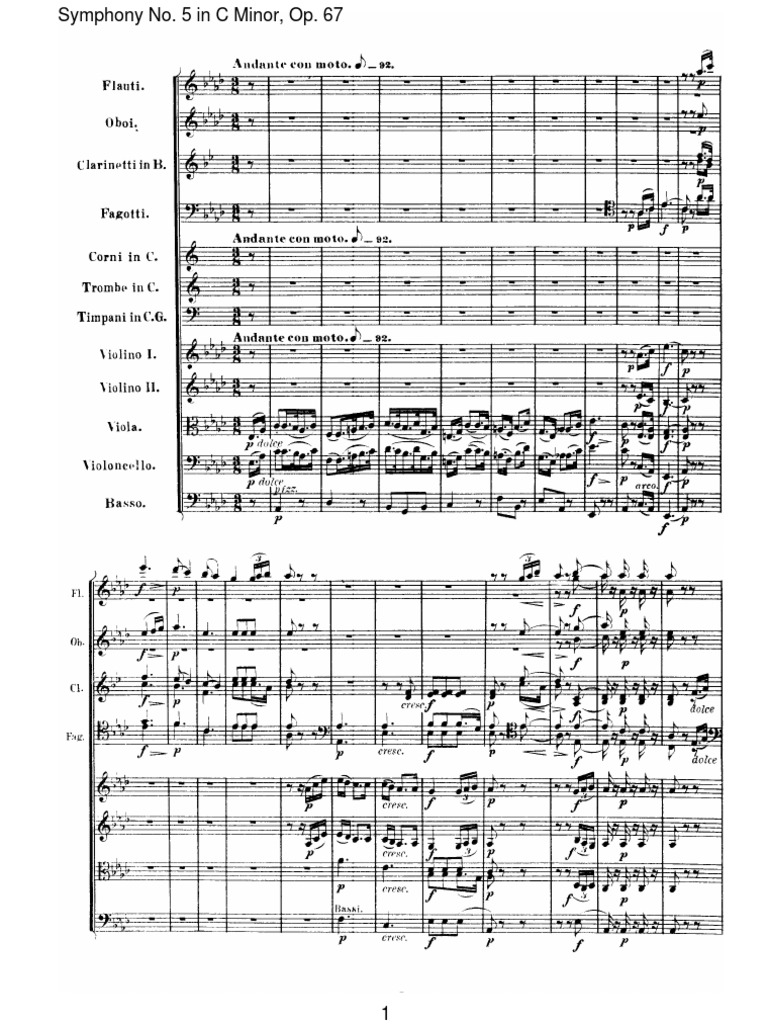 Beethoven Symphony No.5 Mov.2 | PDF