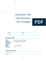 VAT Test Results & Notes