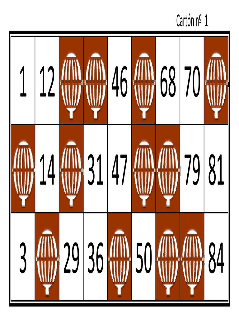 Cartones de Bingo Originales, PDF, Ajedrez