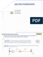 Lab02:Logic Gate Fundamentals:: The NOT Gate: The OR Gate: The AND Gate