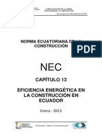 Nec2011-Cap13-Eficiencia Energetica - en La Construccion en Ecuador-2013