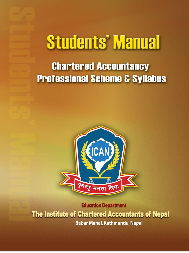 Chartered Accountancy Scheme Syllabus Test (Assessment) Accountant