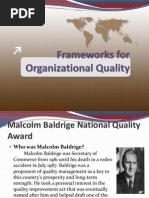 Frameworks for Organizational Quality