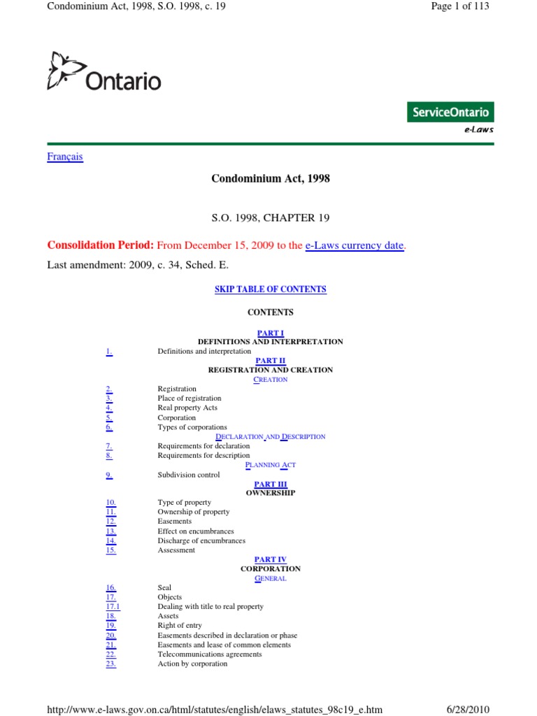 Condominium Act Condominium Real Property Free 30day Trial Scribd
