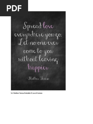 5x7 Mother Teresa Printable
