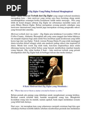 Kata Motivasi Dari Zig Ziglar Yang Paling Terkenal Menginspirasi