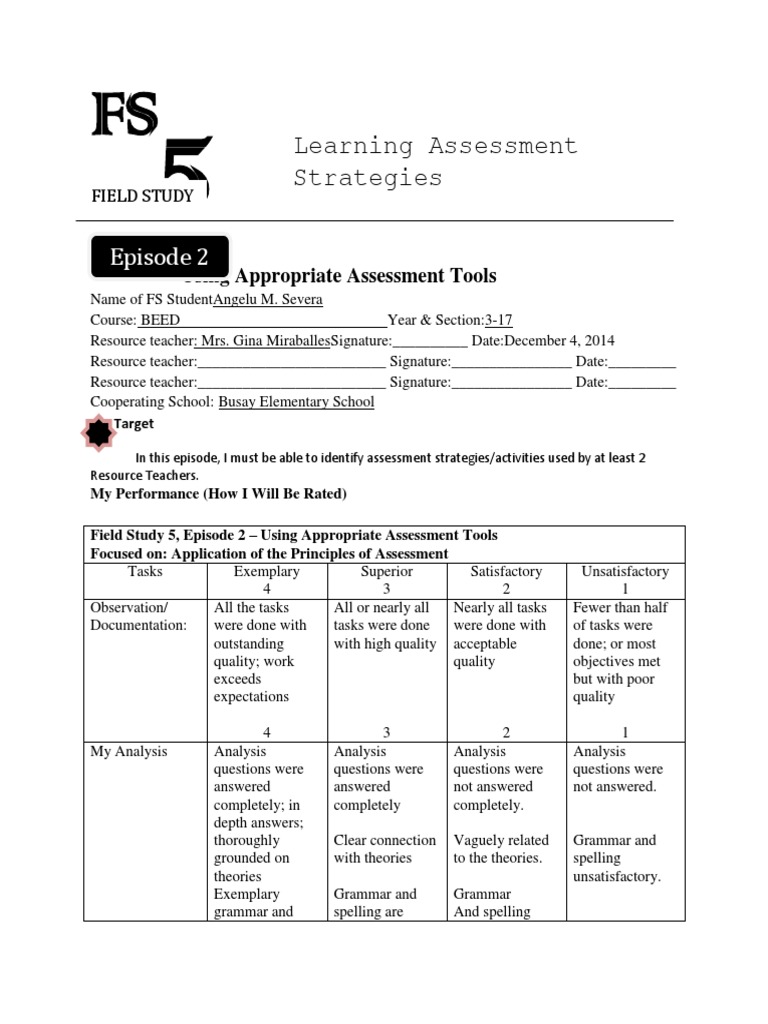 Effective Assessment Tools for Learning | PDF | Multiple Choice ...