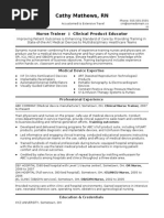 Sample Resume Nurse Trainer