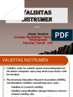 (7) Validitas Instrumen