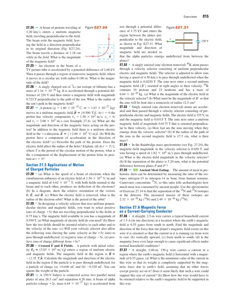 Physics II Problems | Download Free PDF | Ion | Electron