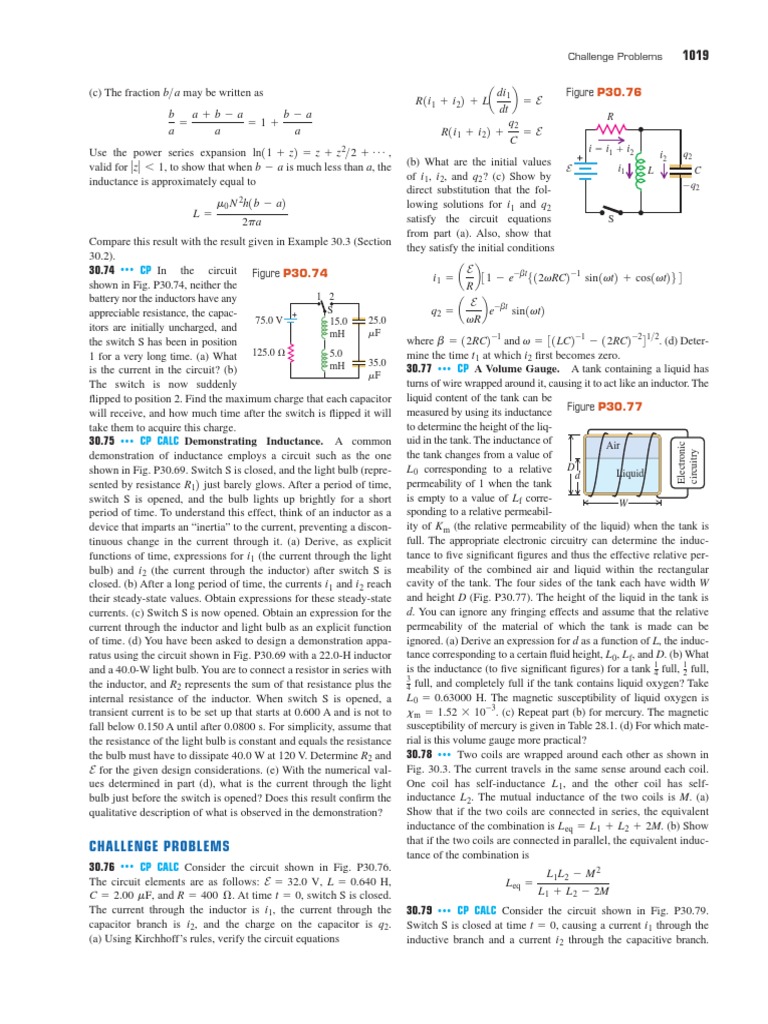 Inductor Circuit Analysis and Charge Dynamics | PDF | Inductance ...